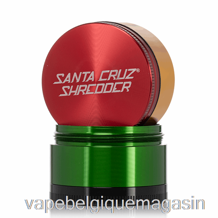 Broyeur De Jus De Vape Santa Cruz 2,2 Pouces Broyeur Moyen 4 Pièces Rasta (53 Mm)